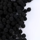 Помпоны для рукоделия «Бомбошки для творчества», набор 5000 шт., размер 1 шт. — 1 см, цвет чёрный - Фото 3