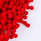 Помпоны для рукоделия «Бомбошки для творчества», набор 5000 шт., размер 1 шт. — 1 см, цвет красный - Фото 3