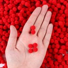 Помпоны для рукоделия «Бомбошки для творчества», набор 5000 шт., размер 1 шт. — 1 см, цвет красный - Фото 4