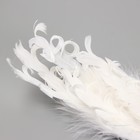 Фигурка - пушистик, декор на прищепке «Голубь с высоким хохолком и в блестках», белый, 7×5×28 см - Фото 3