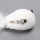 Фигурка-пушистик, декор на прищепке «Голубки с блестками и длинным хвостом», набор 2 шт., белые, 5×6×15 см - Фото 6