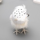 Пушистик "Филин с черными пятнышками" белый 8,5х10х16,5 см - фото 23275408