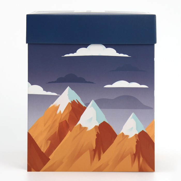 Коробка подарочная складная с 3D эффектом, упаковка, «Покоряй вершины», 11 х 11 х 13 см - фото 1910871679