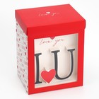 Коробка подарочная складная с 3D эффектом, упаковка, «Love you», 18 х 14 х 23 см - Фото 3