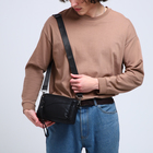 Сумка-клатч мужская на молнии, с карманами, 23×5×14 см, чёрная - Фото 7