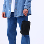 Сумка-клатч мужская на молнии, с карманами, 23×5×14 см, чёрная - Фото 4