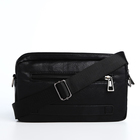 Сумка-клатч мужская на молнии, с карманами, 23×5×14 см, чёрная - Фото 5