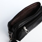 Сумка-клатч мужская на молнии, с карманами, 23×5×14 см, чёрная - Фото 6