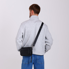 Сумка-клатч мужская на молнии, 2 наружных кармана, 23×5×14 см, чёрная - Фото 6