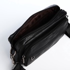 Сумка-клатч мужская на молнии, 2 наружных кармана, 23×5×14 см, чёрная - Фото 9