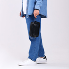 Сумка-клатч мужская на молнии, 2 наружных кармана 23×5×14 см, чёрная - Фото 6