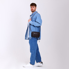 Сумка-клатч мужская на молнии, 2 наружных кармана, 23×5×14 см, тёмно-коричневая - Фото 6