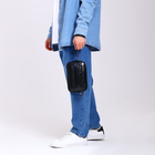 Сумка-клатч мужская на молнии с ручкой, 2 наружных кармана, 23×5×15 см, чёрная - Фото 6