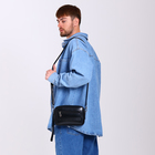 Сумка-клатч мужская на молнии с ручкой, наружный карман, 23×5×15 см, чёрная - Фото 7