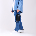 Сумка-клатч мужская на молнии с ручкой, наружный карман, 23×5×15 см, чёрная - Фото 6