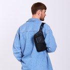 Сумка поясная на молнии, 3 наружных кармана, 37×4×15 см, чёрная - Фото 7