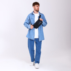 Сумка поясная на молнии, 3 наружных кармана, 37×4×15 см, чёрная - Фото 8