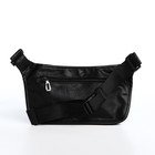 Сумка поясная на молнии, 3 наружных кармана, 37×4×15 см, чёрная - Фото 5