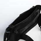 Сумка поясная на молнии, 3 наружных кармана, 37×4×15 см, чёрная - Фото 6