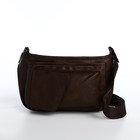 Поясная сумка на молнии, 3 наружных кармана, цвет коричневый - фото 7878740