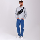 Сумка поясная на молнии, 2 наружных кармана, 26×1×14 см, чёрная - Фото 7