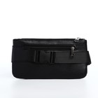 Сумка поясная на молнии, 2 наружных кармана, 26×1×14 см, чёрная - Фото 5