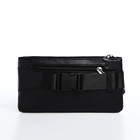Сумка поясная на молнии, с карманами, 26×1×14 см, чёрная - Фото 5
