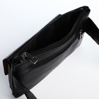 Сумка поясная на молнии, с карманами, 26×1×14 см, чёрная - Фото 6