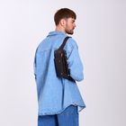 Сумка поясная на молнии, с наружными карманами, 26×1×14 см, коричневая - Фото 9