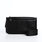 Сумка поясная на молнии, с 2 карманами, 26×1×14 см, чёрная - Фото 3