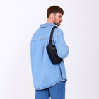 Сумка поясная на молнии, с 2 карманами, 26×1×14 см, чёрная - Фото 8