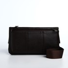 Сумка поясная на молнии, с карманами, 26×1×14 см, коричневая - Фото 3