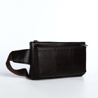 Сумка поясная на молнии, с карманами, 26×1×14 см, коричневая - Фото 4