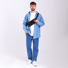 Сумка поясная на молнии, с карманами, 26×1×14 см, коричневая - Фото 7