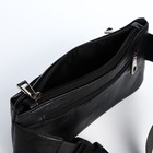 Сумка поясная на молнии, 3 наружных кармана, 26×1×14 см, чёрная - Фото 6