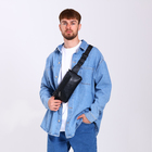 Сумка поясная на молнии, 3 наружных кармана, 26×1×14 см, чёрная - Фото 8