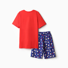 Комплект домашний мужской (футболка/шорты), цвет красный/синий, размер 48 - Фото 6