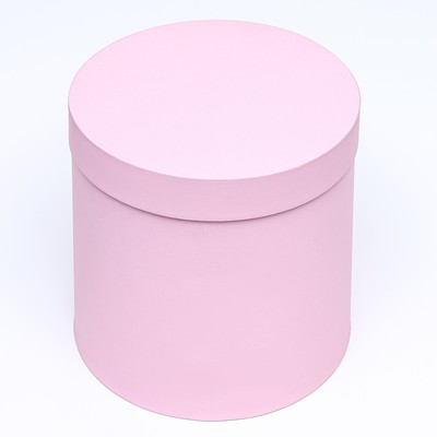 Шляпная коробка пыльная роза, 23×23 см