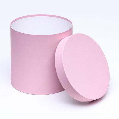 Шляпная коробка пыльная роза, 23×23 см