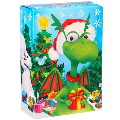 Подарочная коробка "Новый год" 16х23х7.5 см, Микки Маус и Дракон