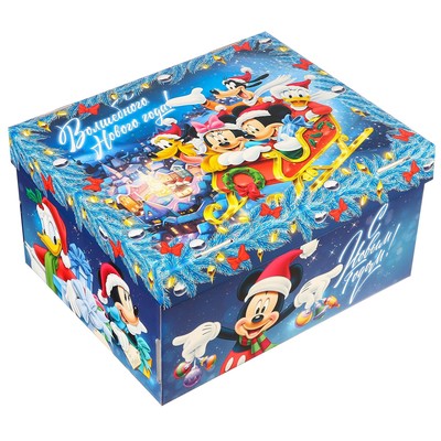Подарочная коробка "Новый год" 31х25.5х16 см, Микки Маус