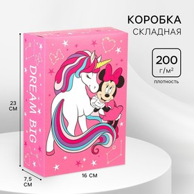 Подарочная коробка, складная, 6х23х7.5 см, Минни Маус и Единорог 10058304