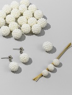 Бусины пластиковые «Жемчуг», шарик, d=1 см, набор 10 г, белые - Фото 3