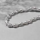 Бусины пластиковые на нити «Жемчуг», 14×10 мм, набор 80 шт., цвет белый - Фото 2