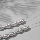 Бусины пластиковые на нити «Жемчуг», 14×10 мм, набор 80 шт., цвет белый - Фото 3