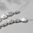 Бусины пластиковые на нити «Жемчуг», 15×10 мм, набор 80 шт., цвет белый - фото 53841375