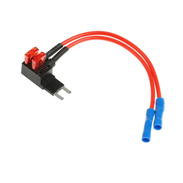 Удлинитель предохранителя двойной, мини 10 А, провод 15 см - Фото 1