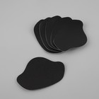 Набор заплаток для ремонта подпяточников обуви, из кожзама, клеевые, 6 шт., чёрный - Фото 2