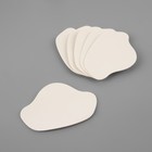 Набор заплаток для ремонта подпяточников обуви, из кожзама, клеевые, 6 шт., белый - Фото 2