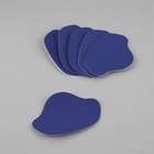 Набор заплаток для ремонта подпяточников обуви, из кожзама, клеевые, 6 шт., синий - Фото 2